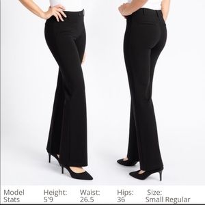 BETABRAND: Boot-Cut | Classic Dress Pant Yoga Pants (Black) - Small Petite